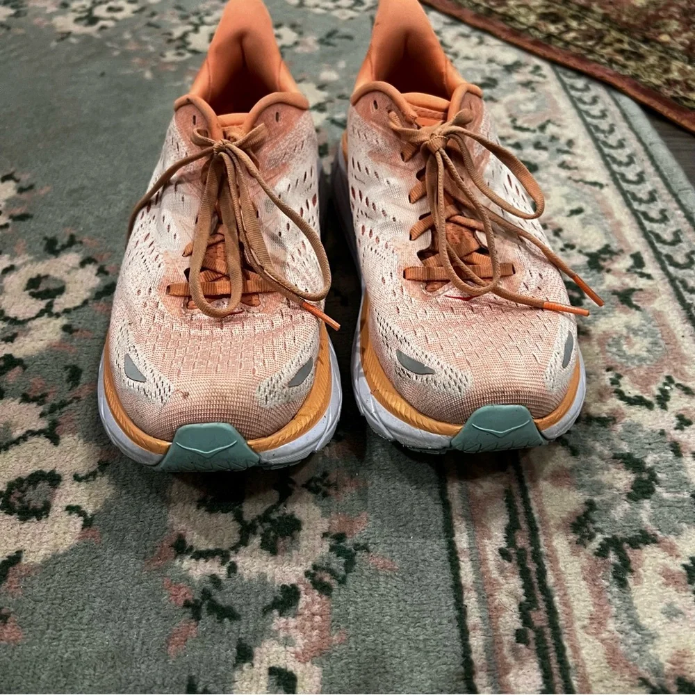 HOKA Clifton 8 Women's Orange Running Shoe Sneakers Z5752 Size 9B - Picture 10 of 11